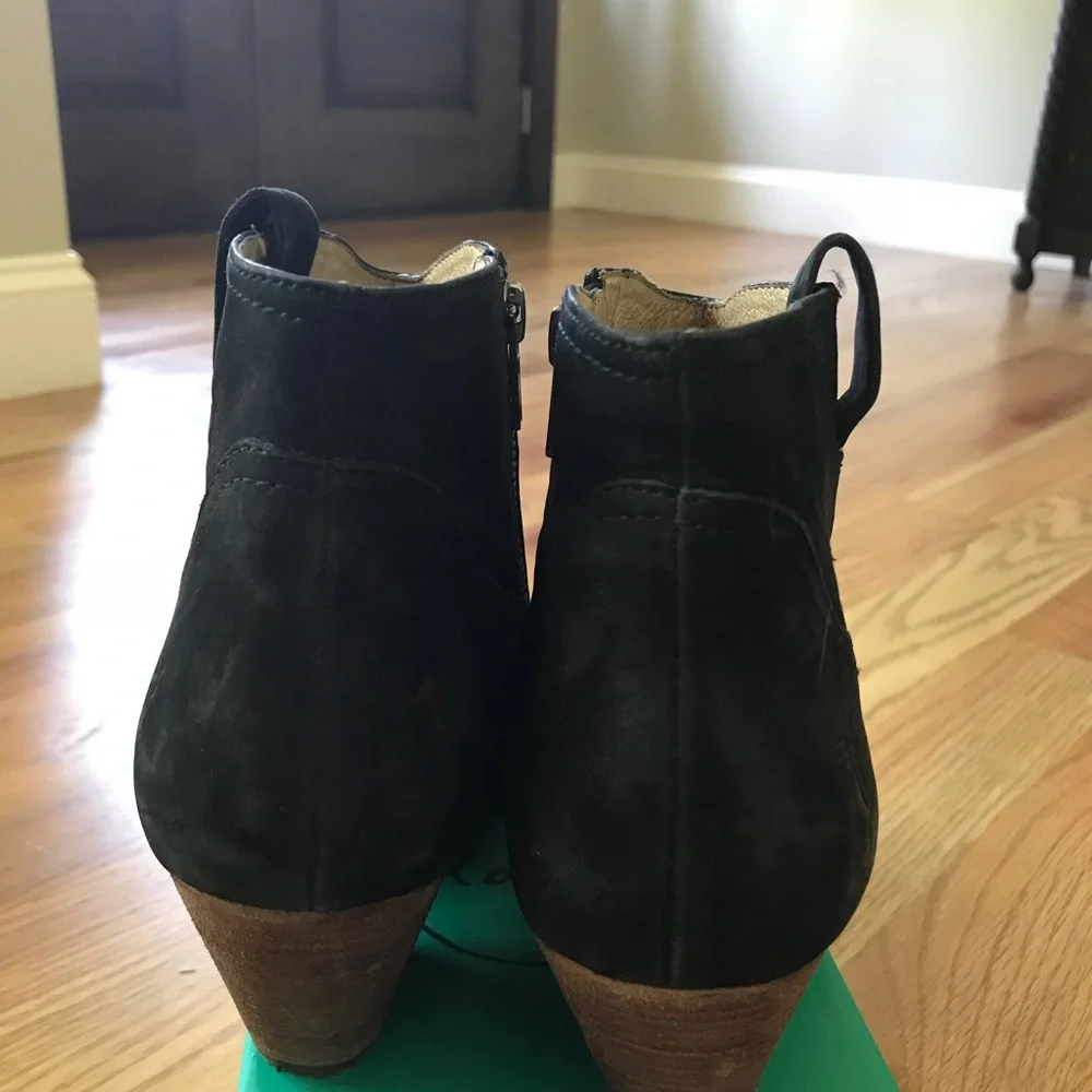 Frye Black Suede Ankle Booties